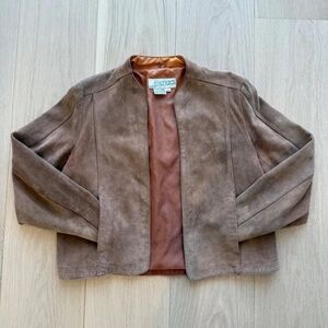 Vintage Cropped Suede Jacket